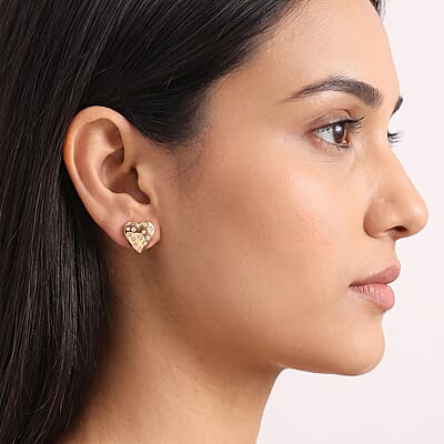 Luxuriant Lab Grown Diamond G-H SI 0.35 ctw Earrings in 18K Vermeil Yellow Gold Over Sterling Silver
