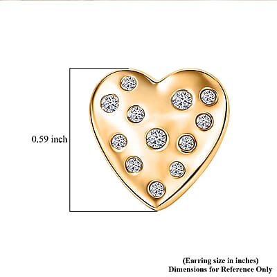 Luxuriant Lab Grown Diamond G-H SI 0.35 ctw Earrings in 18K Vermeil Yellow Gold Over Sterling Silver