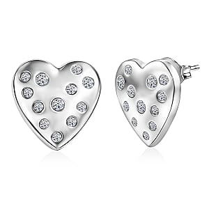 Luxuriant Lab Grown Diamond G-H SI 0.35 ctw Earrings in Rhodium Over Sterling Silver
