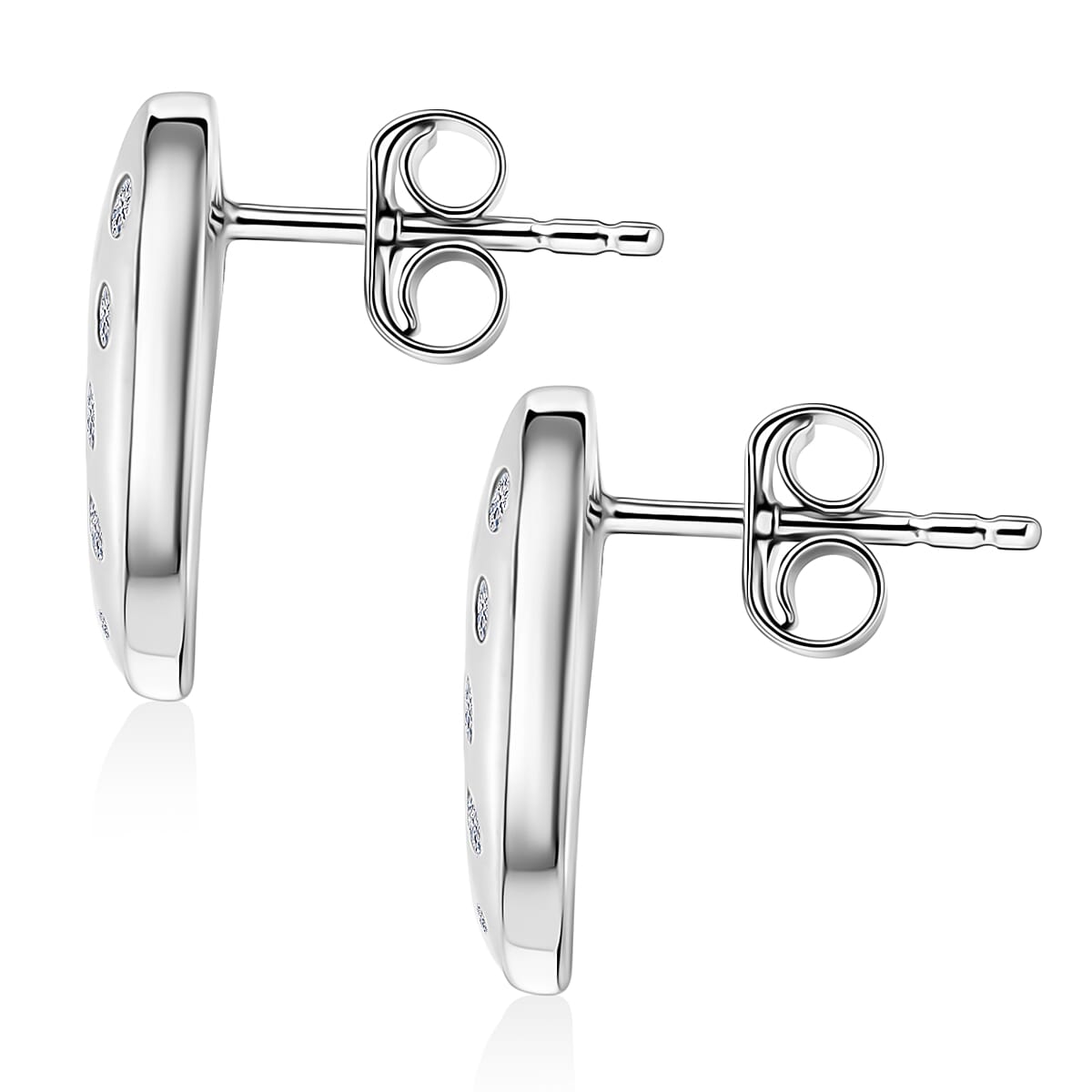 Luxuriant Lab Grown Diamond G-H SI 0.35 ctw Earrings in Rhodium Over Sterling Silver image number 1