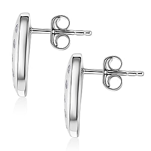 Luxuriant Lab Grown Diamond G-H SI 0.35 ctw Earrings in Rhodium Over Sterling Silver