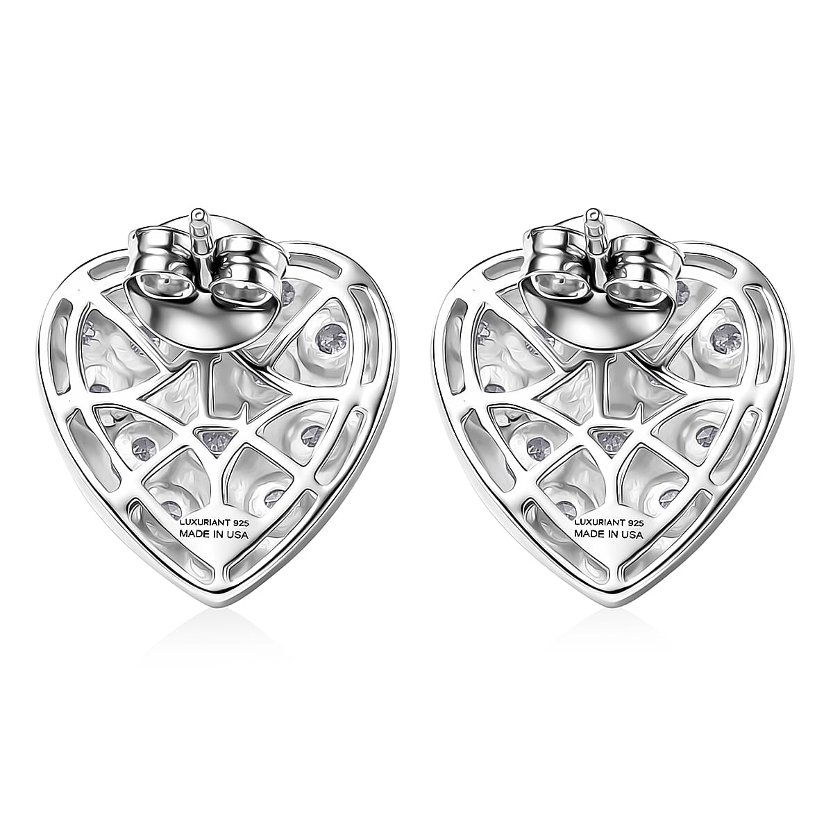 Luxuriant Lab Grown Diamond G-H SI 0.35 ctw Earrings in Rhodium Over Sterling Silver image number 2