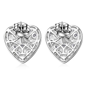 Luxuriant Lab Grown Diamond G-H SI 0.35 ctw Earrings in Rhodium Over Sterling Silver