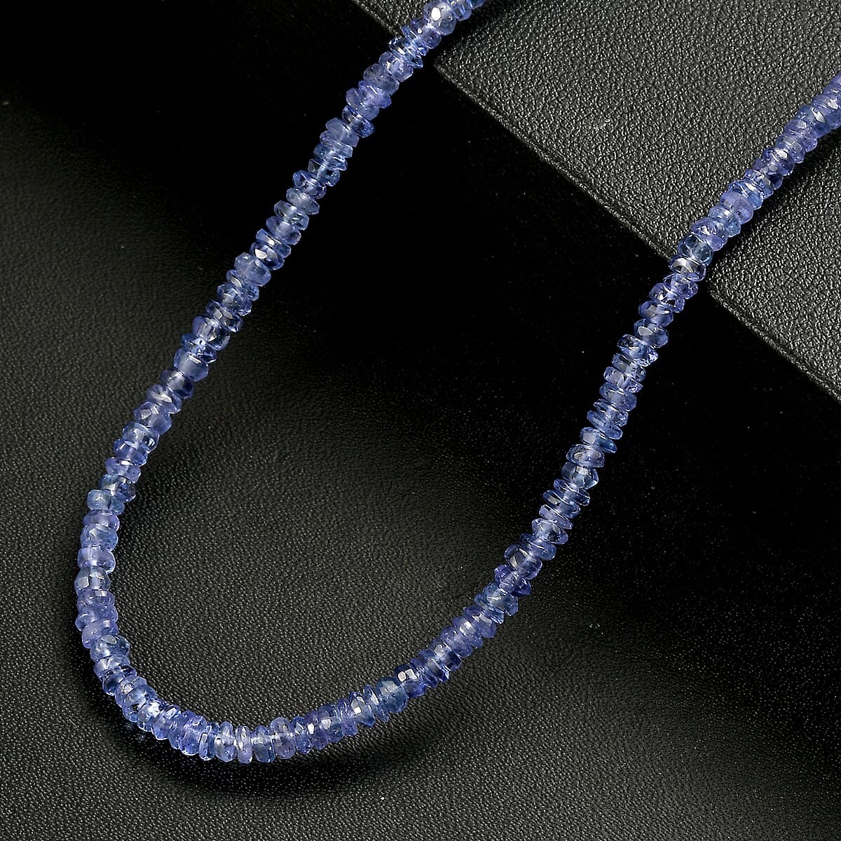 D'Joy Premium Tanzanite 36.00 ctw Beaded Necklace in Rhodium Over Sterling Silver 18-20 Inches (Del. in 8-10 Days)  image number 1