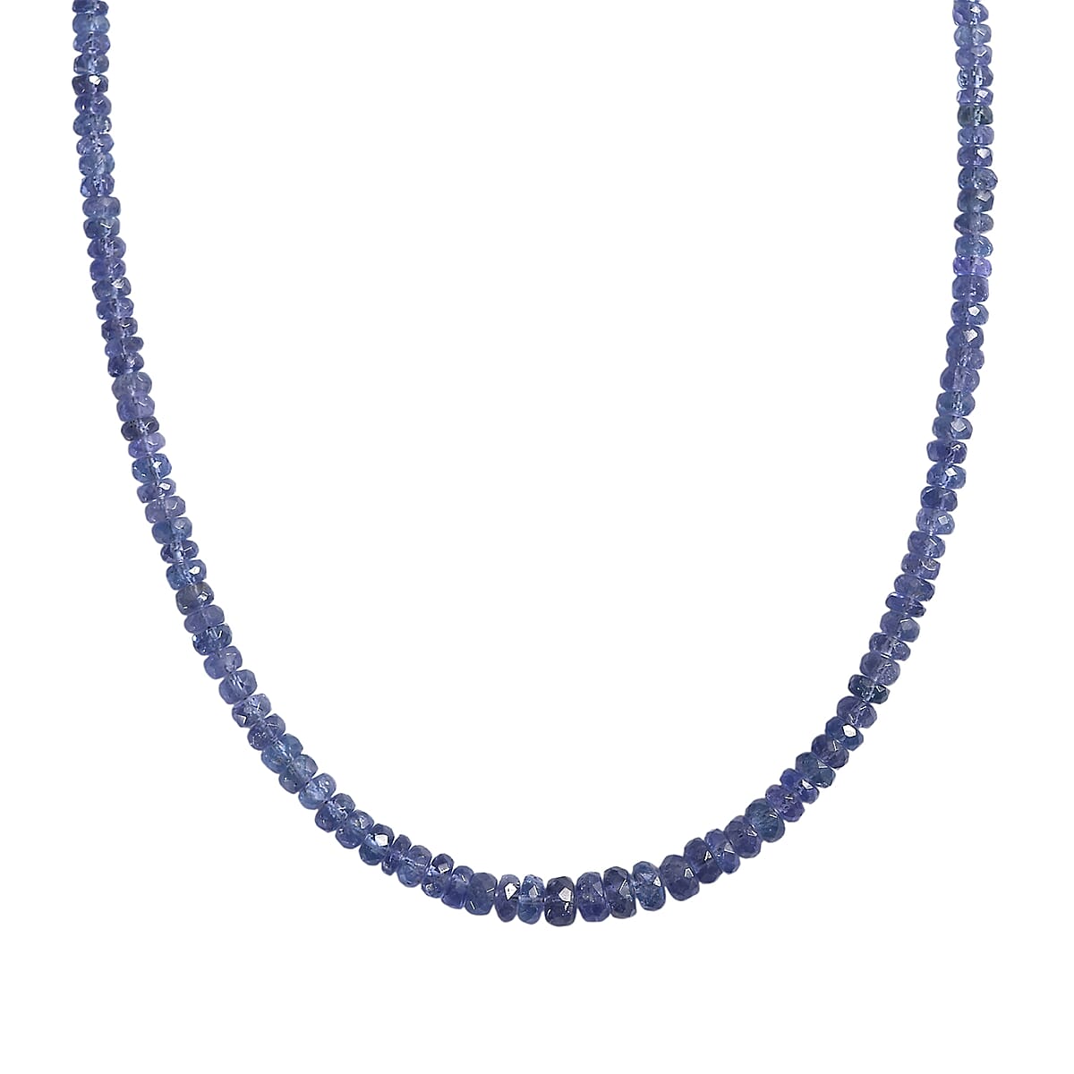 D'Joy Tanzanite 72.00 ctw Beaded Necklace (18-20 Inches) in Rhodium Over Sterling Silver image number 3