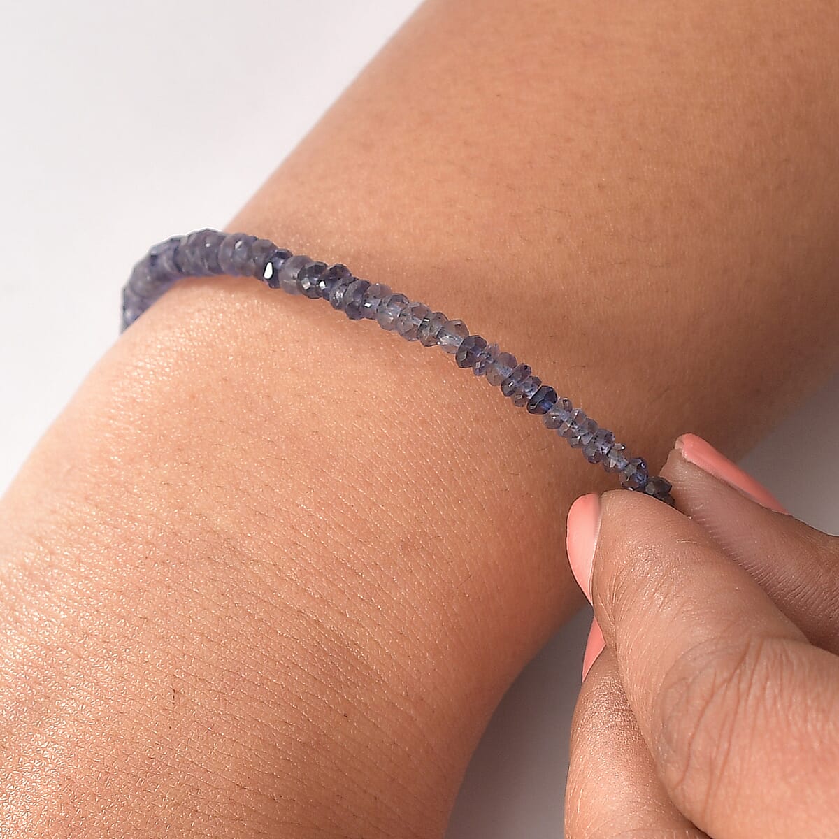 D'Joy Catalina Iolite 15.00 ctw Bracelet in Rhodium Over Sterling Silver (7.25-9.25In) image number 2