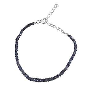 D'Joy Catalina Iolite 15.00 ctw Bracelet in Rhodium Over Sterling Silver (7.25-9.25In)