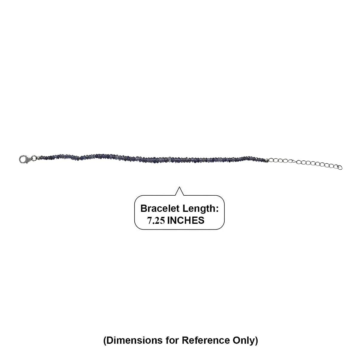 D'Joy Catalina Iolite 15.00 ctw Bracelet in Rhodium Over Sterling Silver (7.25-9.25In) image number 5