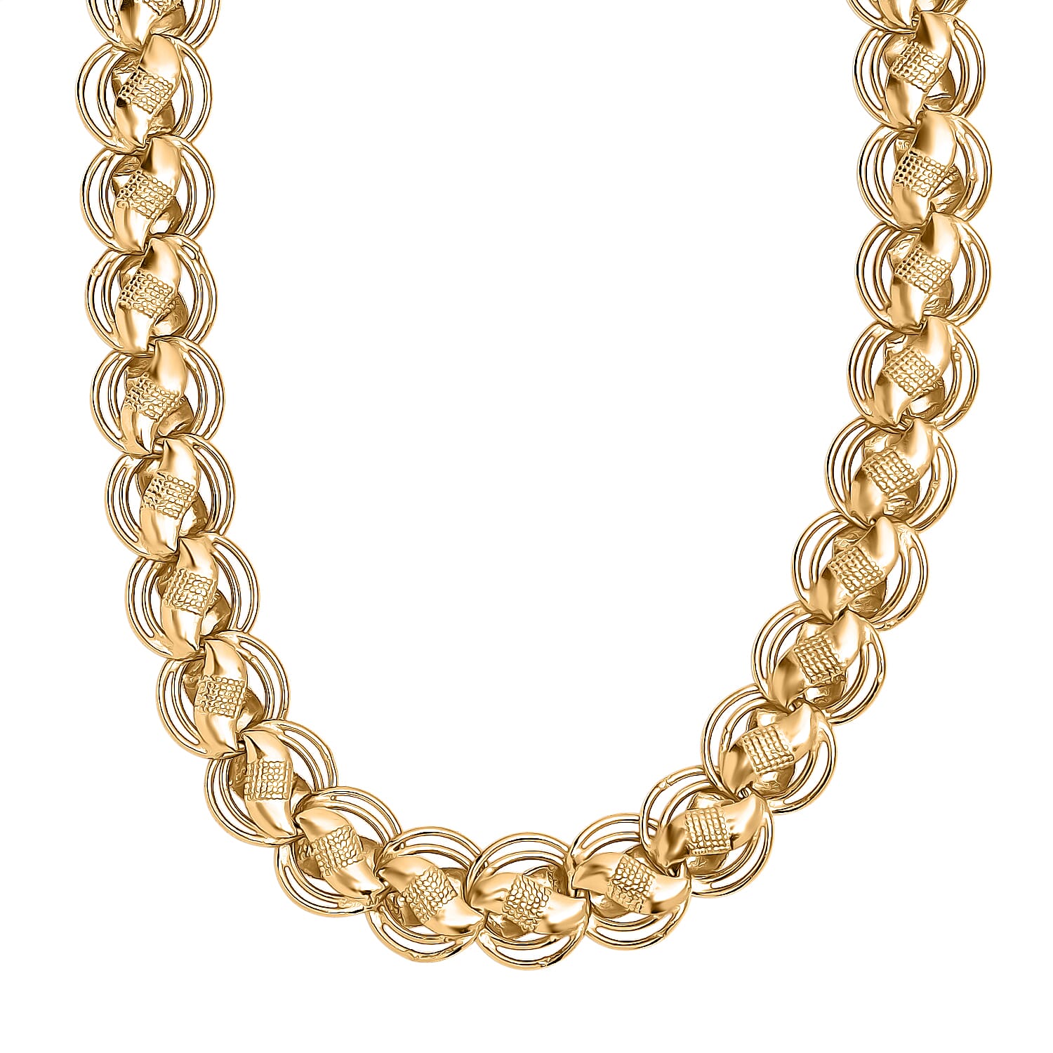 EverTrue Bronzella Collection Handmade Lotus Leaf Chain Necklace in 18K YG Plated Bronze 20 Inches 