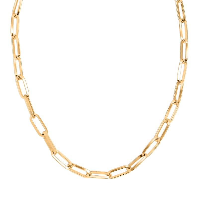 EverTrue Bronzella Collection Paperclip Necklace in 18K YG Plated Bronze 20 Inches