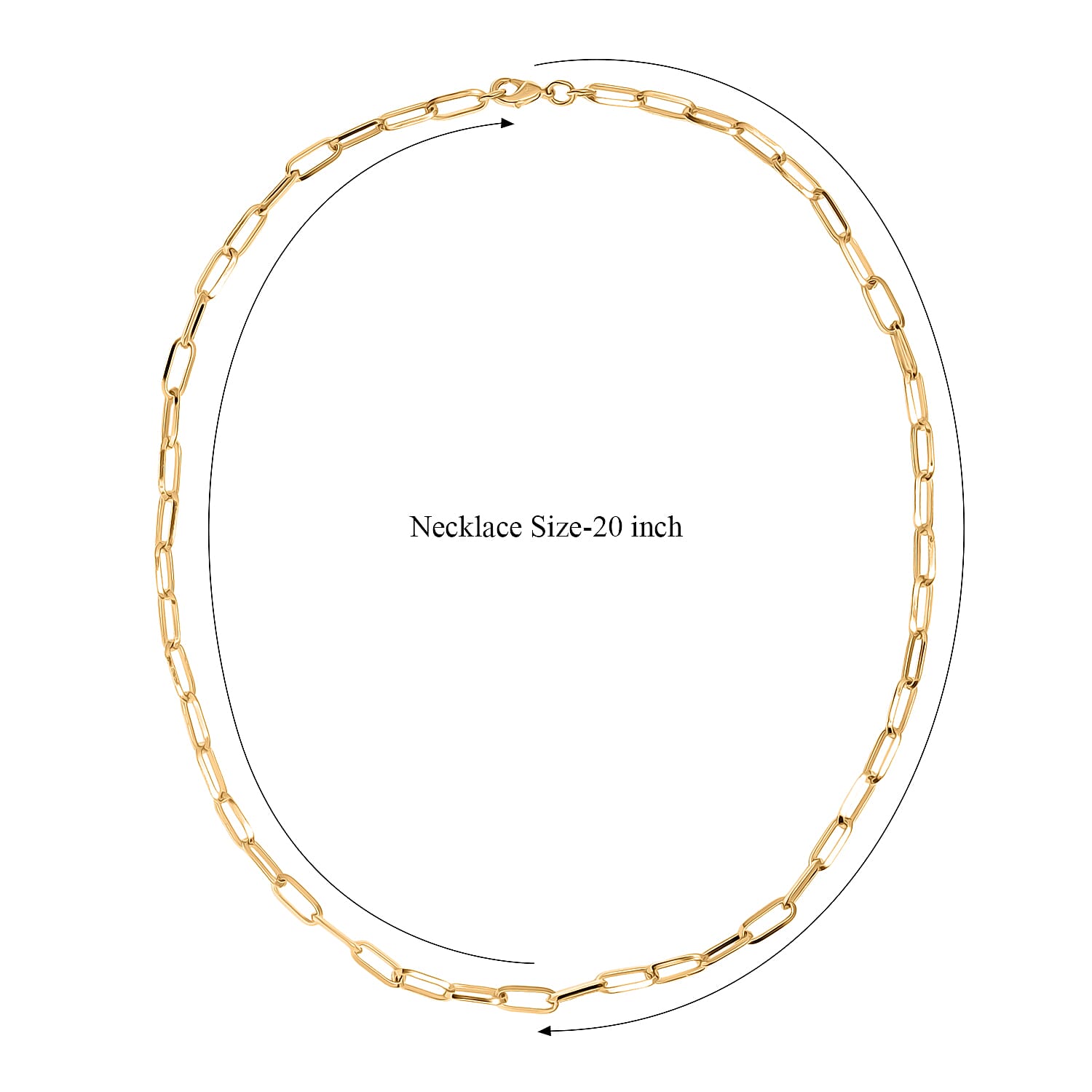 EverTrue Bronzella Collection Necklace in 18K YG Plated Bronze 20 Inches