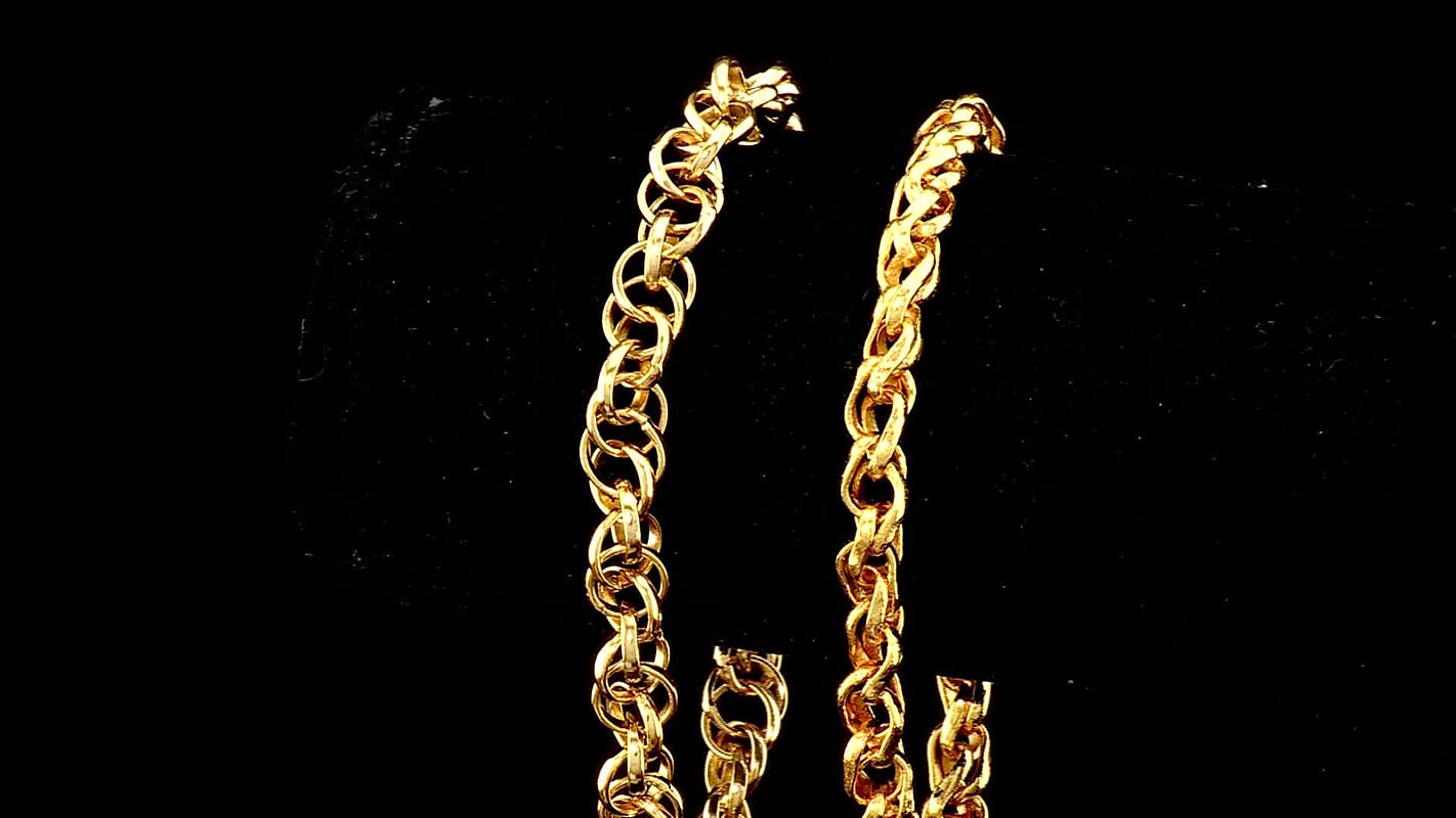 EverTrue Bronzella Collection Intreccio Milano Chain Bracelet in 18K YG Plated Bronze (7.25 In)