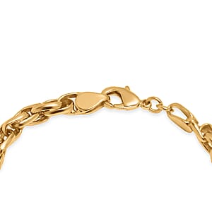 EverTrue Bronzella Collection Intreccio Milano Chain Bracelet in 18K YG Plated Bronze (7.25 In)