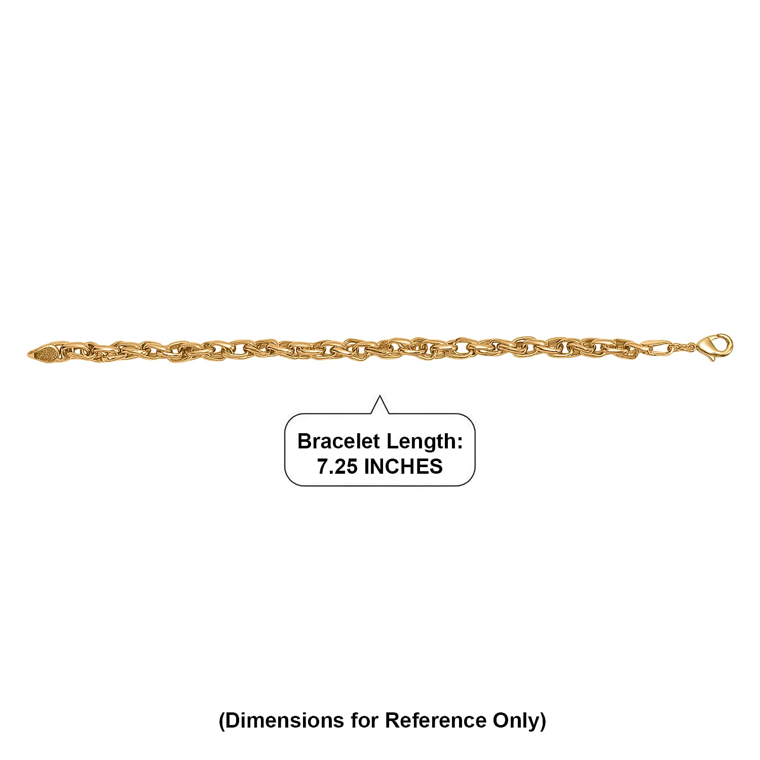 EverTrue Bronzella Collection Intreccio Milano Chain Bracelet in 18K YG Plated Bronze (7.25 In)