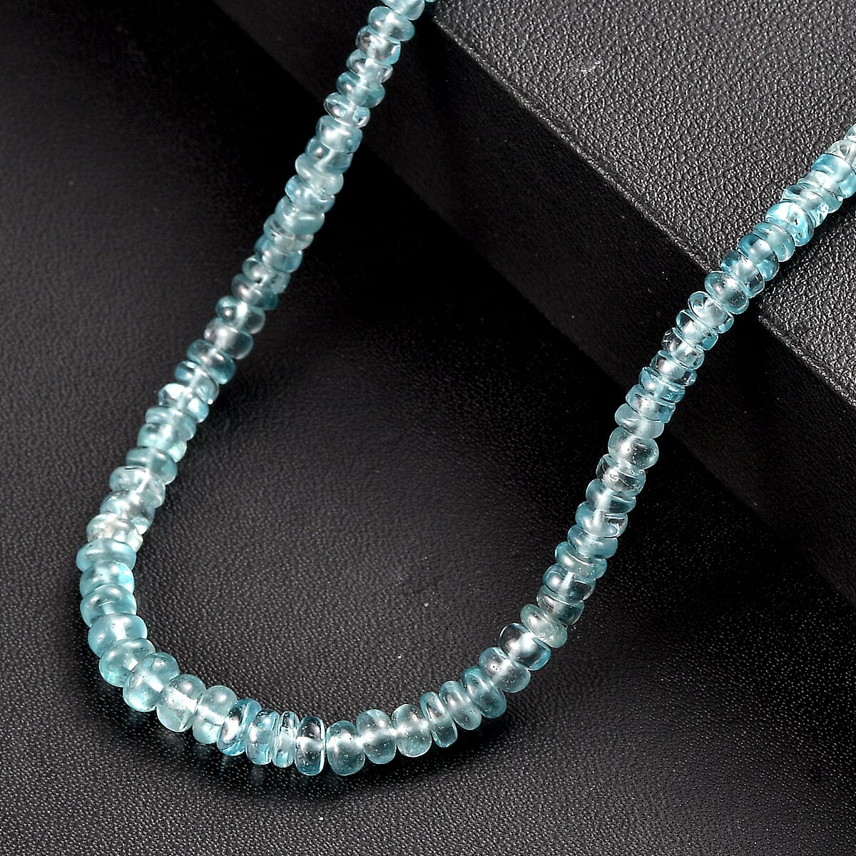 D'Joy Premium Blue Zircon 77.00 ctw Beaded Necklace in Rhodium Over Sterling Silver 18-20 Inches (Del. in 8-10 Days)  image number 1