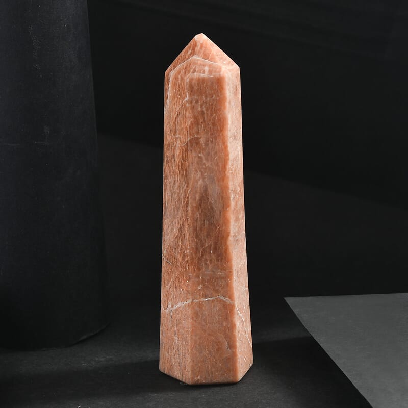 Peach Moon Microlline Pencil Freeform 352.00 ctw