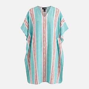 Winlar Green Stripe Long Kaftan - One Size Fits Most