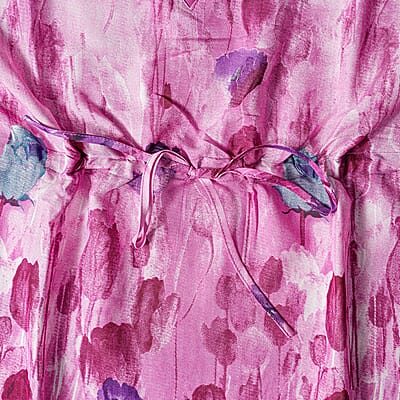 Winlar Pink & Purple Abstract Long Kaftan - One Size Fits Most
