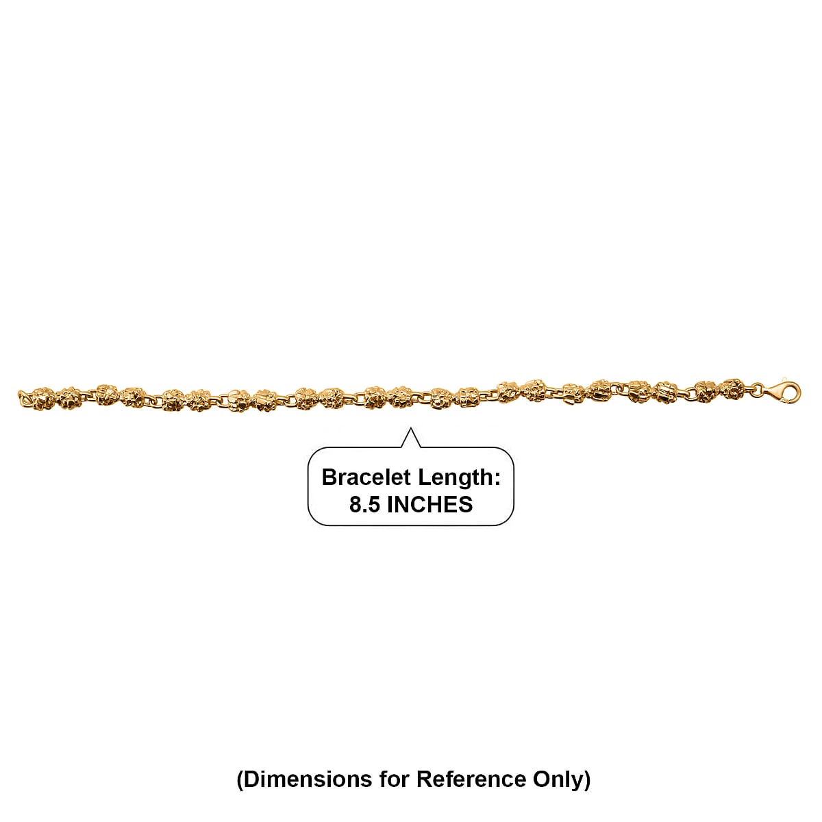 Nugget Link Men's Bracelet in 18K Vermeil Yellow Gold Over Sterling Silver (8.50 In) 21.20 Grams image number 5