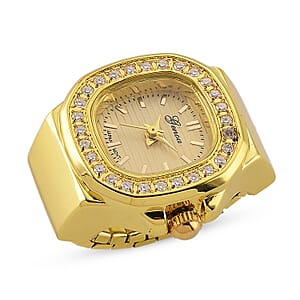 Genoa Japanese Movement Gold Dial Watch with Goldtone