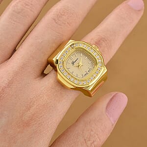 Genoa Japanese Movement Gold Dial Watch with Goldtone