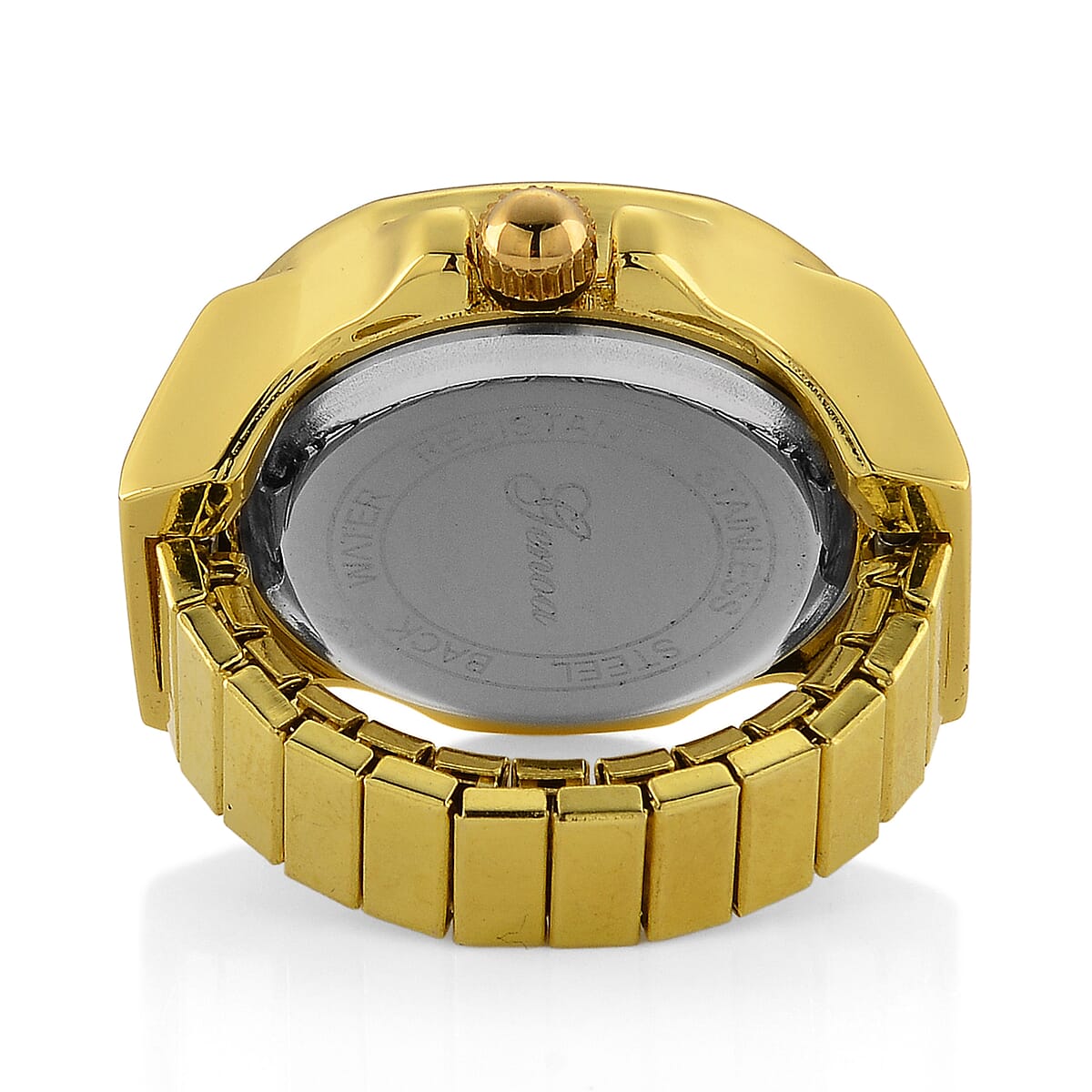 Genoa Japanese Movement Gold Dial Watch with Goldtone image number 5