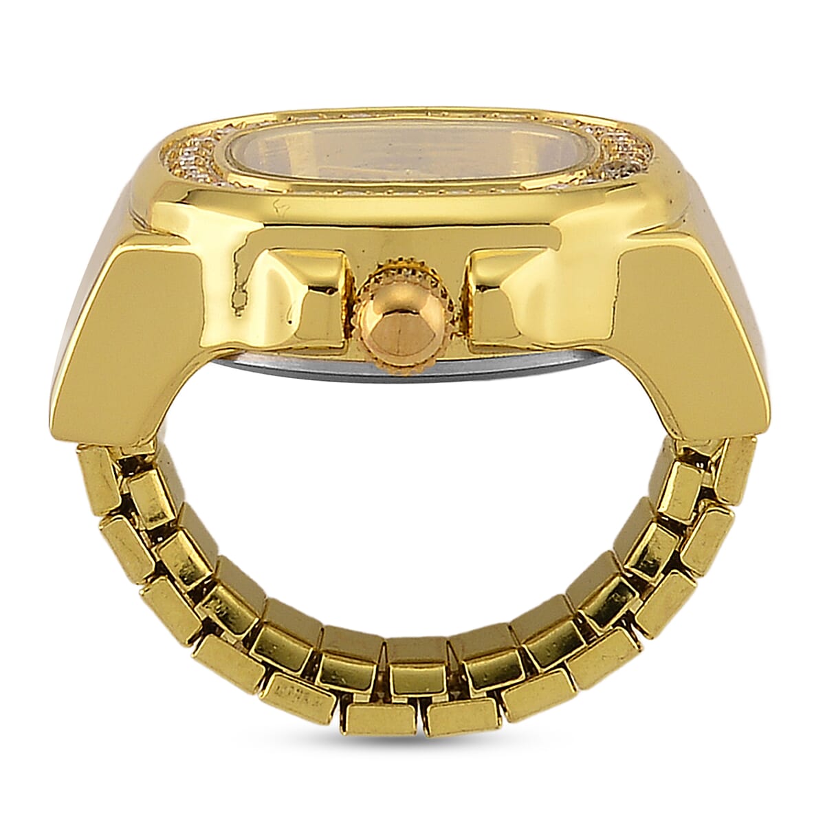 Genoa Japanese Movement Gold Dial Watch with Goldtone image number 6