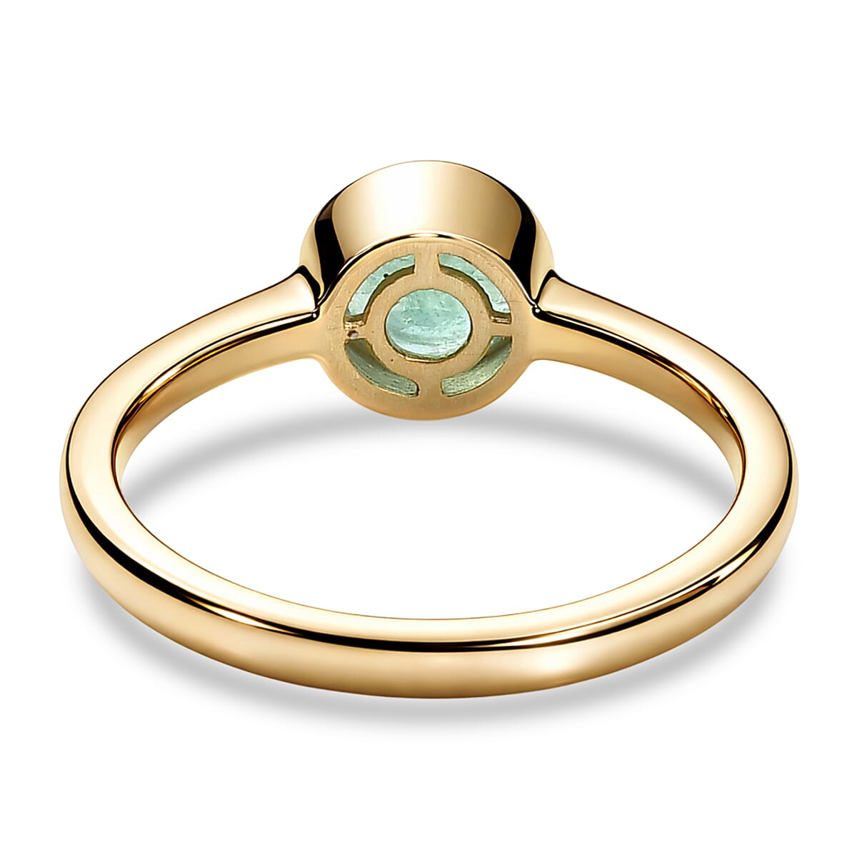 D'Joy Kagem Zambian Emerald 0.85 ctw Ring in 18K Vermeil Yellow Gold Over Sterling Silver (Size 10.0) image number 4