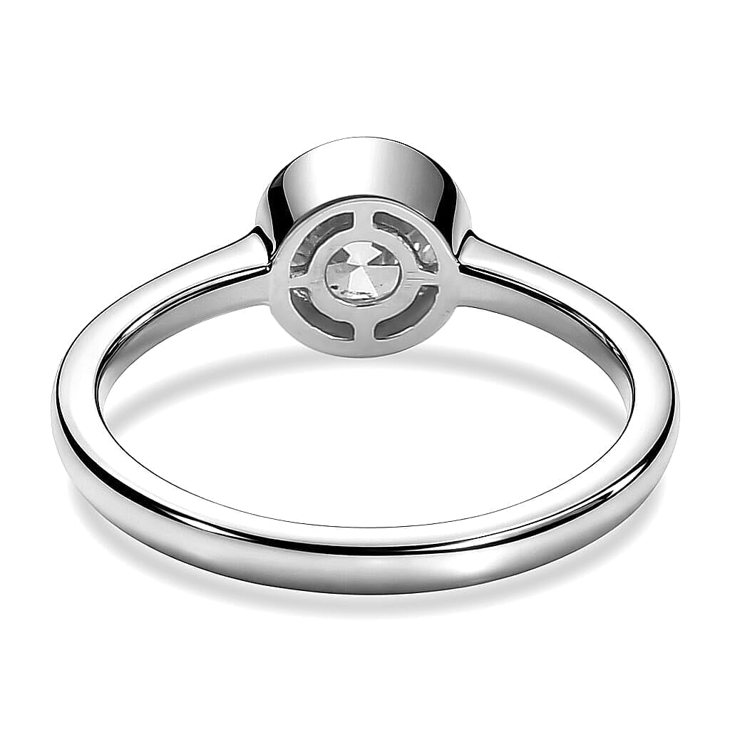 Luxuriant Lab Grown Diamond G-H SI 1.00 ctw Ring in Rhodium Over Sterling Silver (Size 10.0)