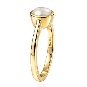 D'Joy Freshwater Pearl Ring in 18K Vermeil Yellow Gold Over Sterling Silver (Size 10.0)