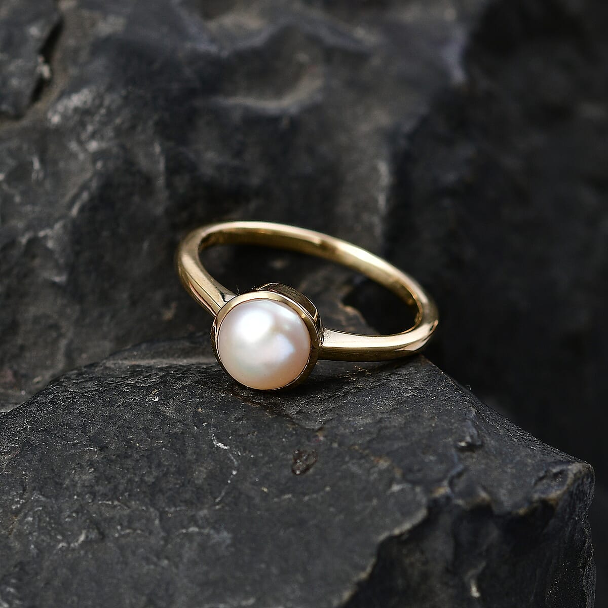 D'Joy Freshwater Pearl Ring in 18K Vermeil Yellow Gold Over Sterling Silver (Size 8.0) image number 1