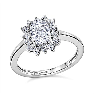 Luxuriant Lab Grown Diamond G VVS 1.50 ctw Ring in Rhodium Over Sterling Silver (Size 10.0)