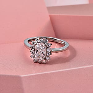 Luxuriant Lab Grown Diamond G VVS 1.50 ctw Ring in Rhodium Over Sterling Silver (Size 10.0)