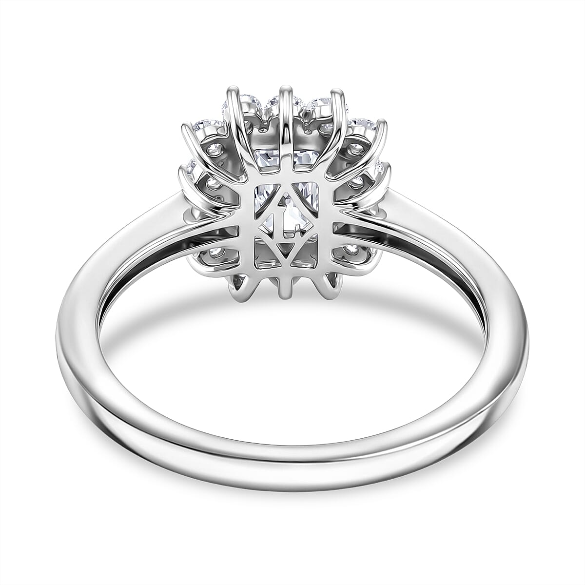 Luxuriant Lab Grown Diamond G VVS 1.50 ctw Ring in Rhodium Over Sterling Silver (Size 10.0) image number 4