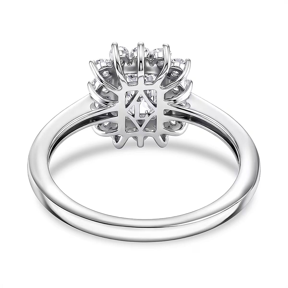 Luxuriant Lab Grown Diamond G VVS 1.50 ctw Ring in Rhodium Over Sterling Silver (Size 7.0) image number 7