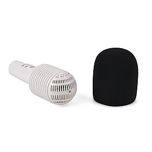 Livemore White Bluetooth Microphone Speaker with 1200mAh Rechargeable Battery