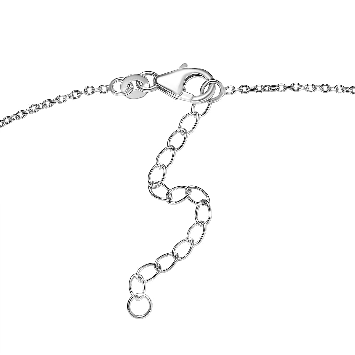 D'Joy Premium Orissa Rhodolite Garnet 17.00 ctw Wine Petal Necklace in Rhodium Over Sterling Silver 18-20 Inches  image number 4