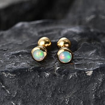Ethiopian Welo Opal / Yellow Gold Over Sterling Silver - Product card gallery slide 2 (10178445017401)