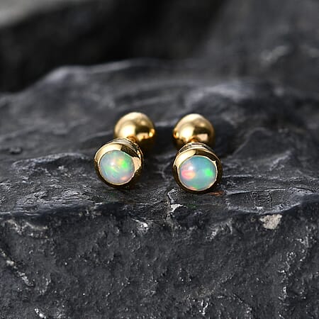 Ethiopian Welo Opal / Yellow Gold Over Sterling Silver - Product card gallery slide 2 (10178445017401)