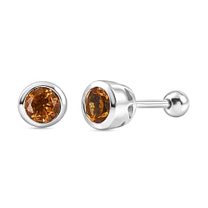 D'Joy Premium Brazilian Citrine Earrings in 18K Vermeil YG Over Sterling Silver 0.50 ctw