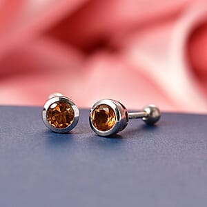 D'Joy Premium Brazilian Citrine Earrings in 18K Vermeil YG Over Sterling Silver 0.50 ctw