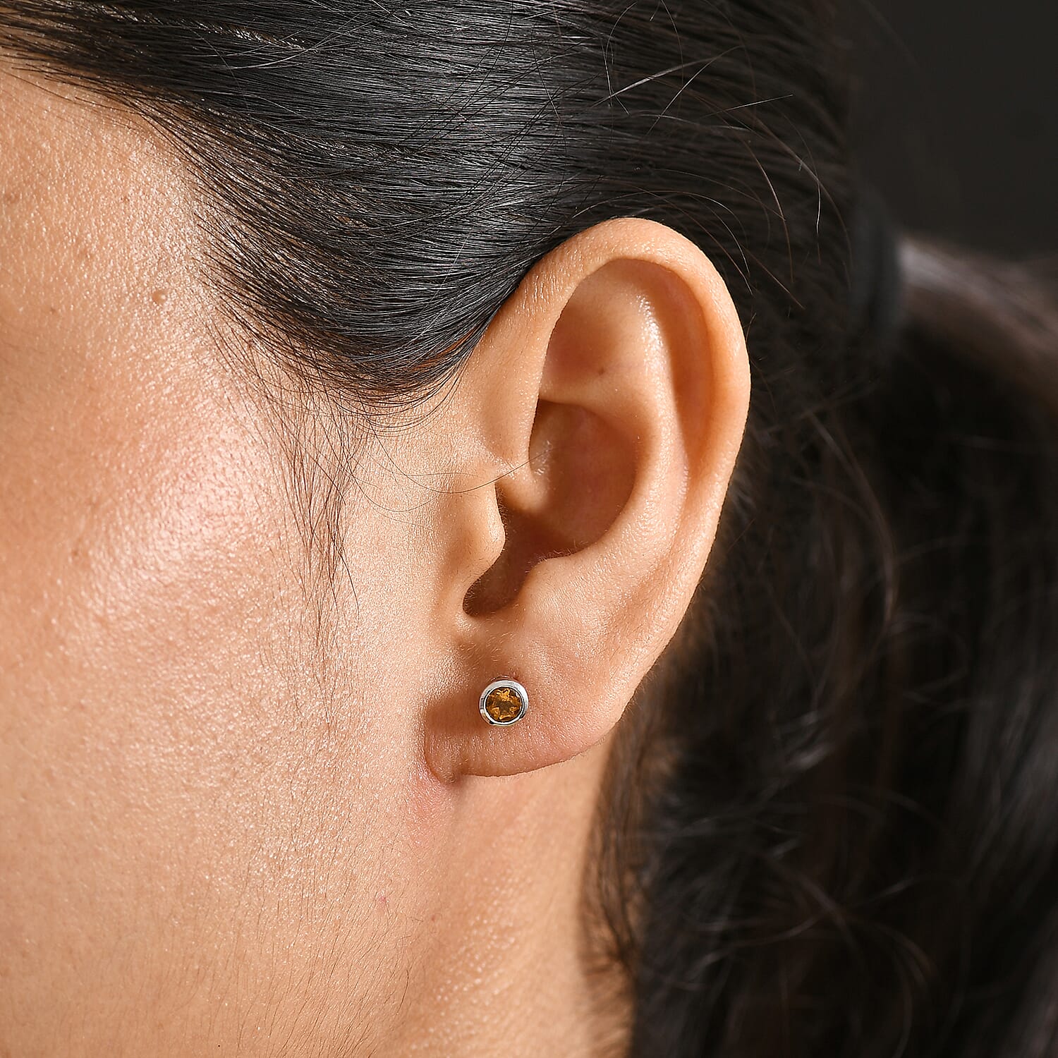 D'Joy Premium Brazilian Citrine 0.50 ctw Earrings in 18K Vermeil Yellow Gold Over Sterling Silver