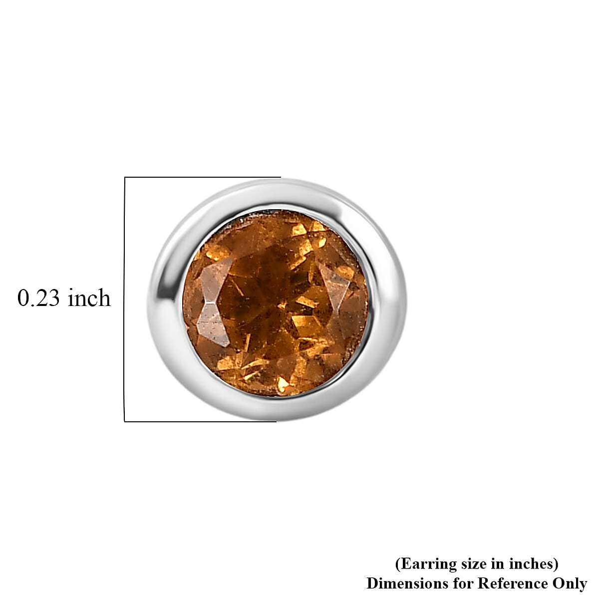 D'Joy Premium Brazilian Citrine 0.50 ctw Earrings in 18K Vermeil Yellow Gold Over Sterling Silver