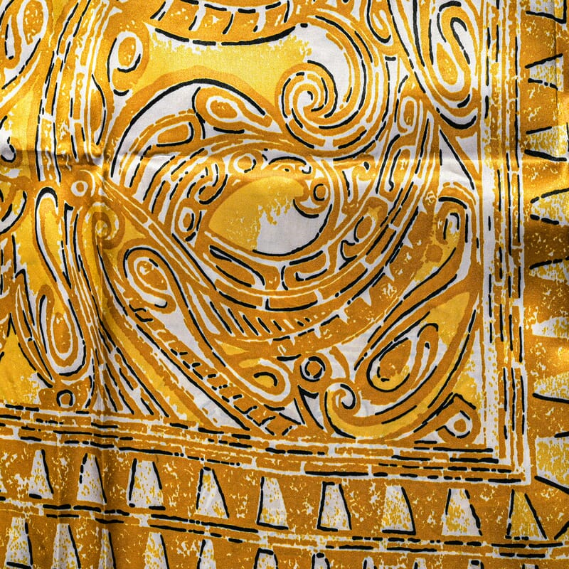 Winlar Gold Multi Print Long Kaftan - One Size Fits Most