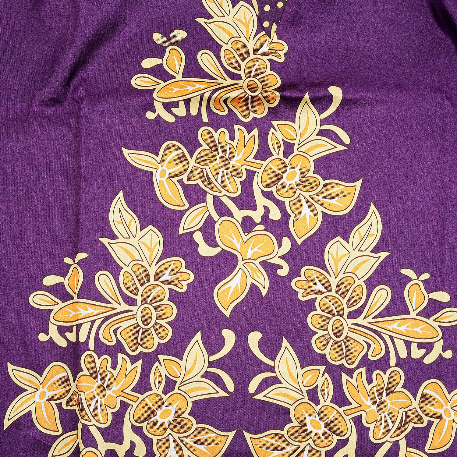 Winlar Purple Floral Long Kaftan