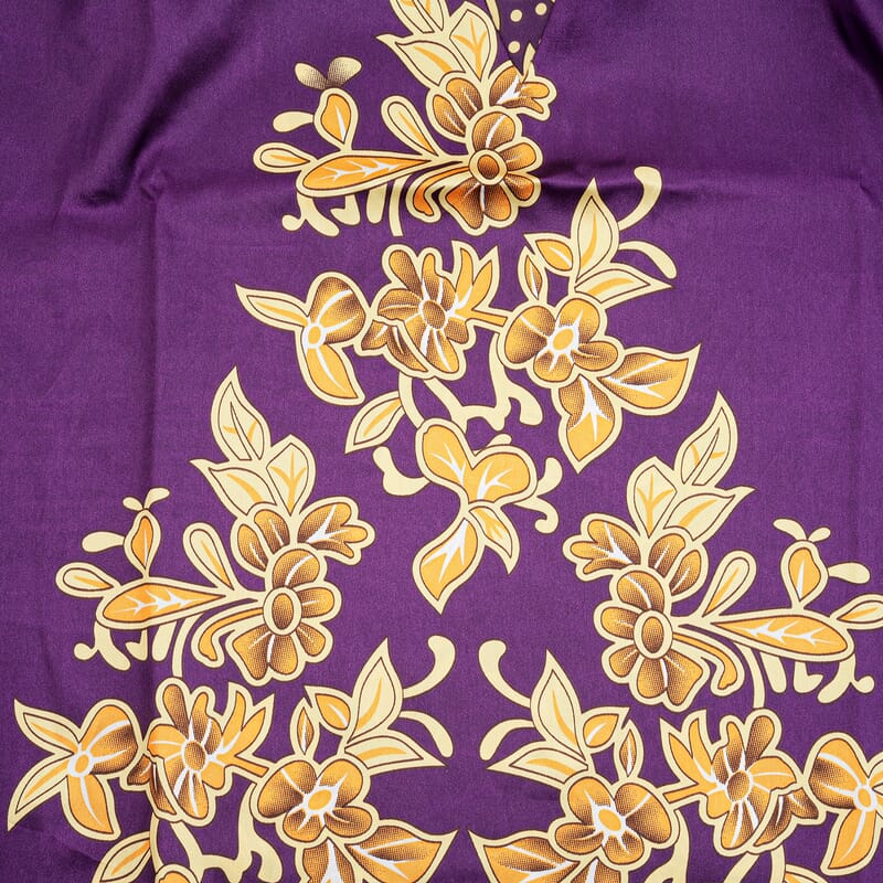 Winlar Purple Floral Long Kaftan - One Size Fits Most