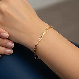 2.5mm Paperclip Chain Bracelet in 10K Yellow Gold (7.50 In) 0.9 Grams