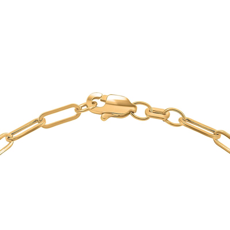 2.5mm Paperclip Chain Bracelet in 10K Yellow Gold (7.50 In) 0.9 Grams