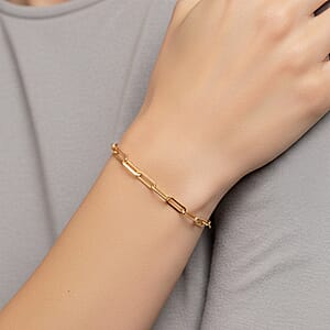 3mm Paperclip Chain Bracelet in 10K Yellow Gold (7.50 In) 1.45 Grams