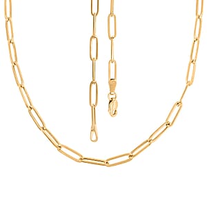 2.5mm Paperclip Chain Necklace in 10K Yellow Gold 2.3 Grams 22 Inches